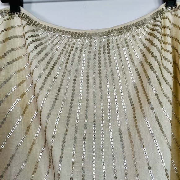 Tory Burch Sequin Linen Pencil Skirt - Picture 5 of 8